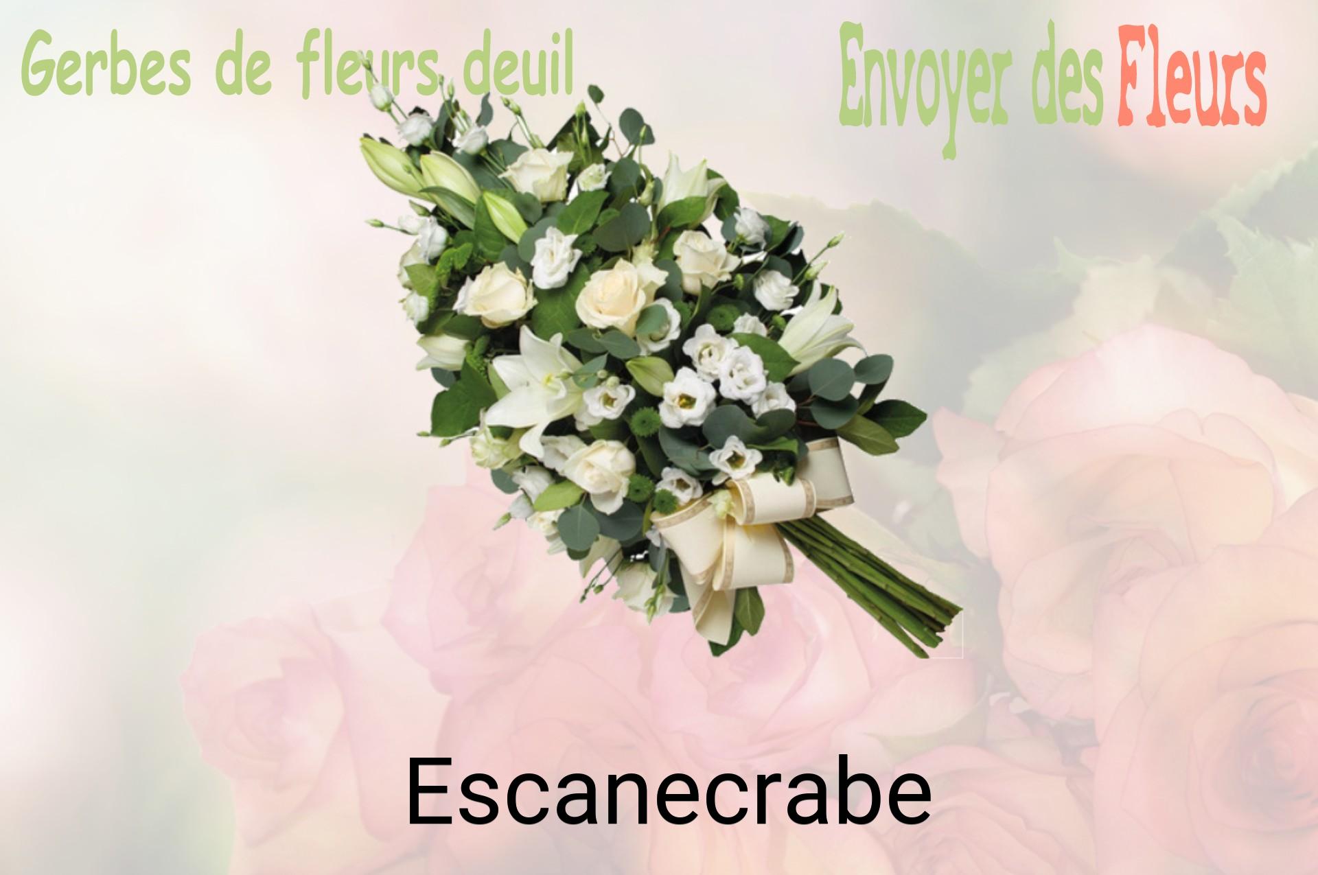 Gerbe de fleurs de deuil livrée à Escanecrabe